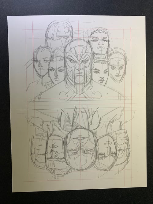 Image of MAGNETO AND THE MUTANT FORCE 1:25 variant cover original art