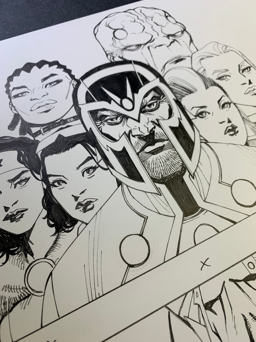 Image of MAGNETO AND THE MUTANT FORCE 1:25 variant cover original art