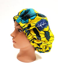 Image 2 of 'African Print' Satin Lined Bonnets