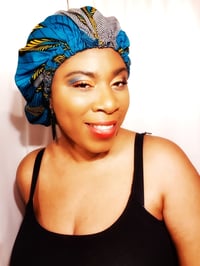 Image 5 of 'African Print' Satin Lined Bonnets