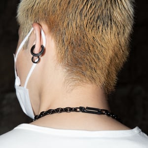 Image of DRILLING LAB - Framework Chain Necklace (Raw Black)