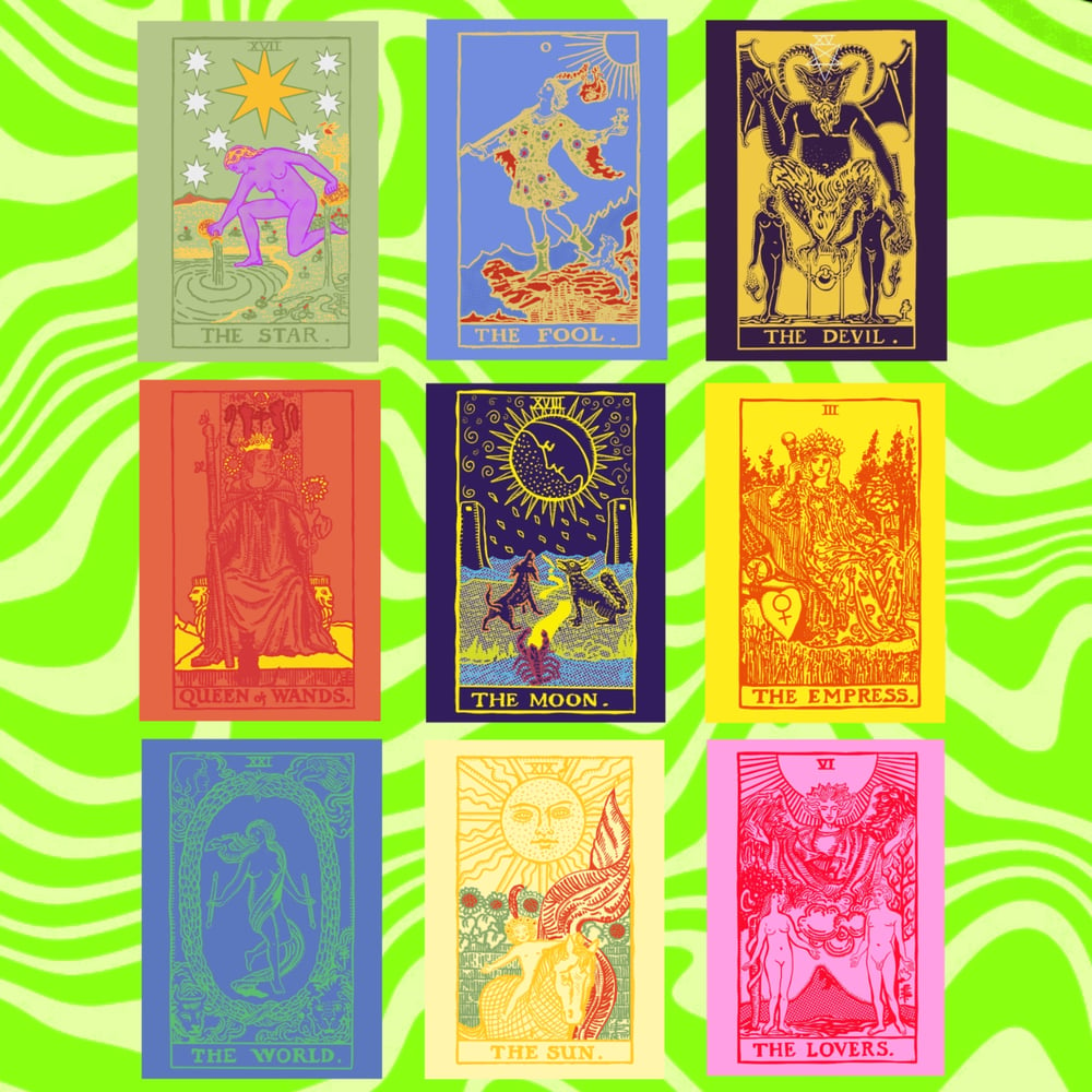 Image of 9 piece tarot bundle 