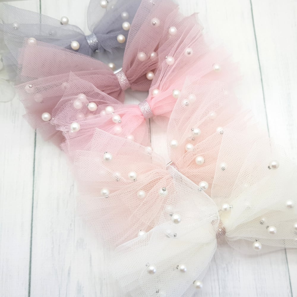 Pretty Tulle Bows - Choice of 5 Colours