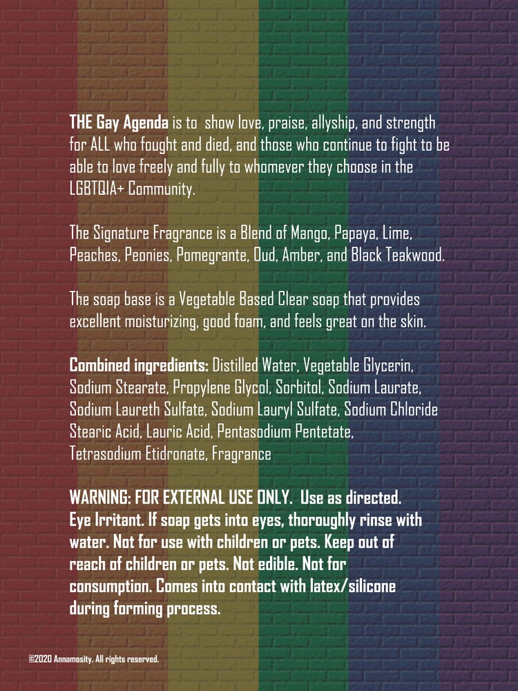 Image of THE Gay Agenda - Bar Soap