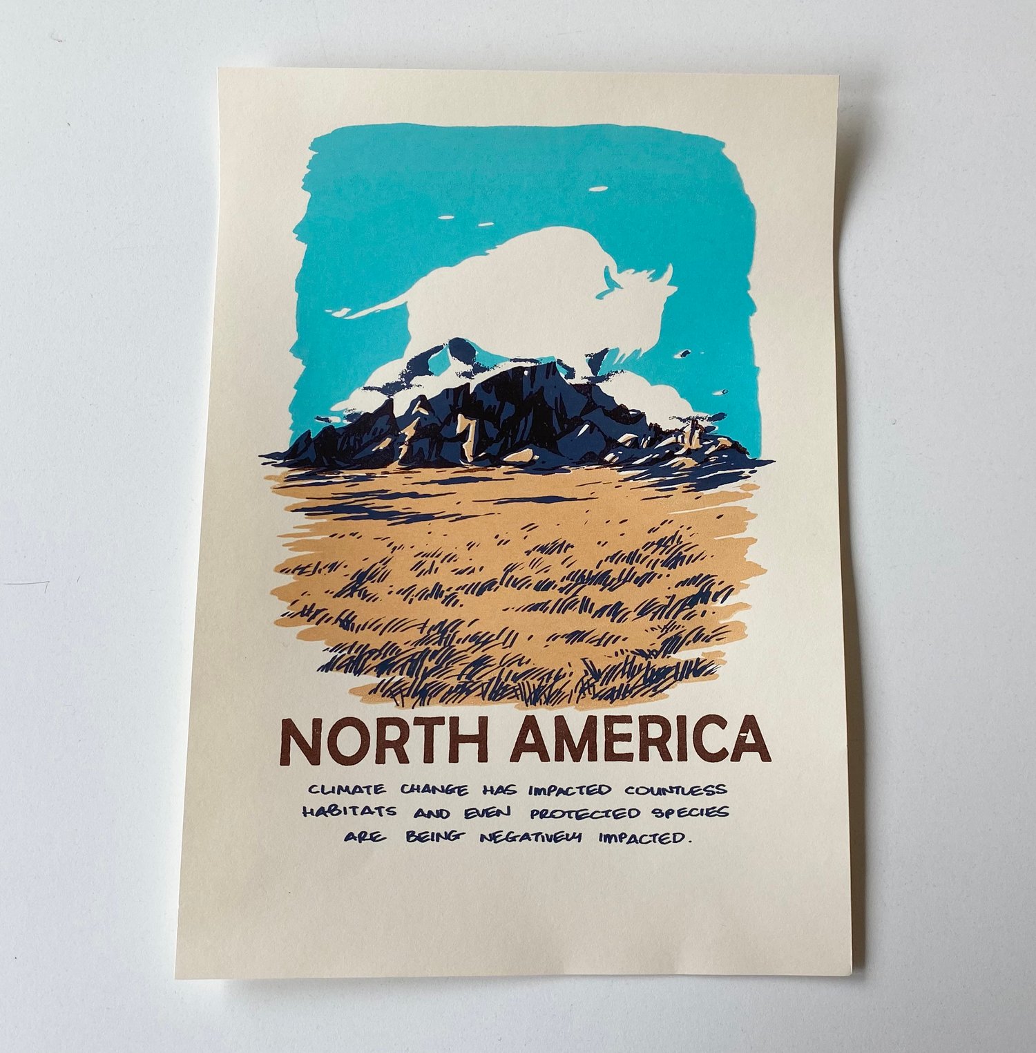 "North America" Screenprint