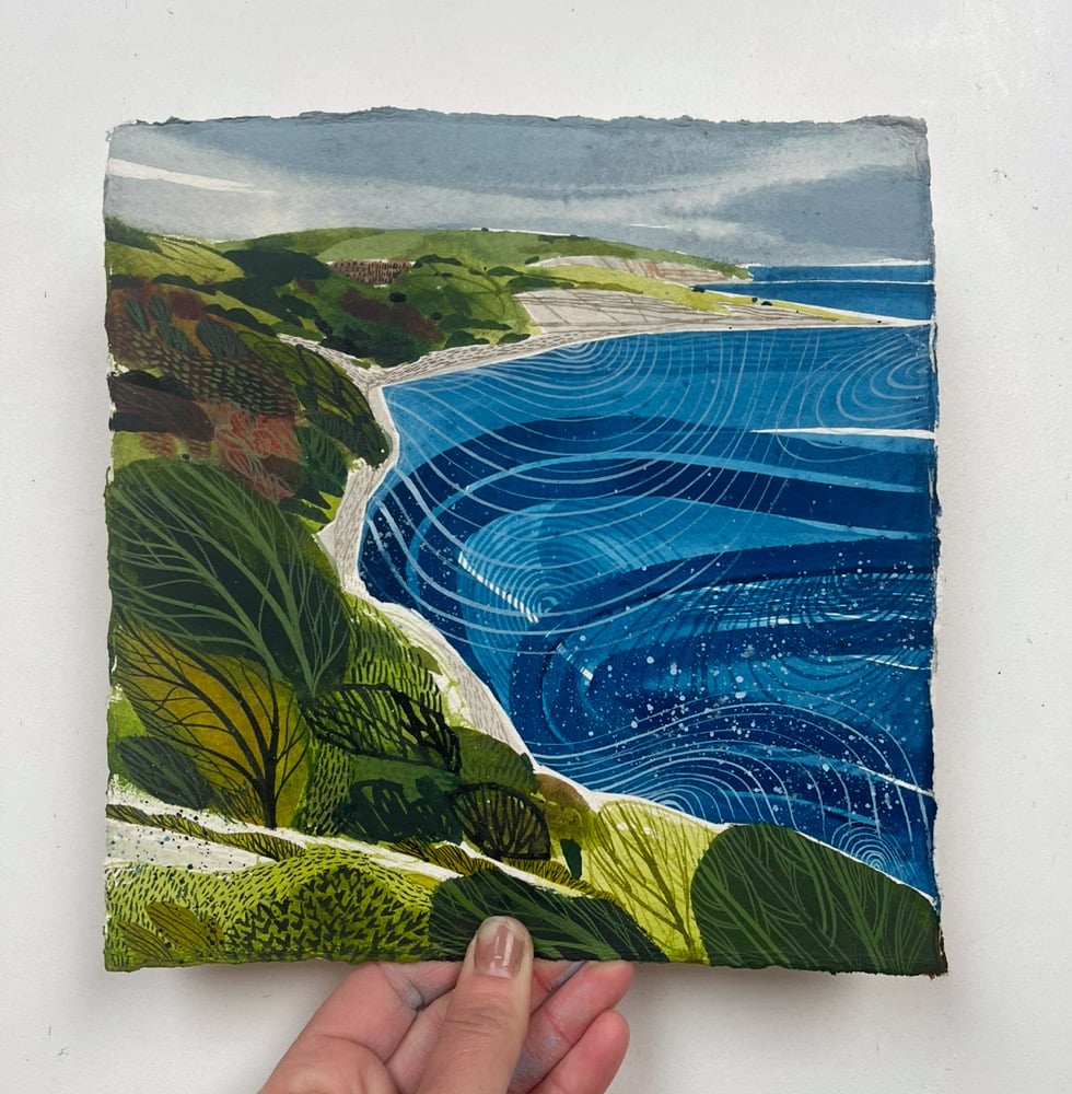 ‘Overlooking Durlston Bay’ Giclée print