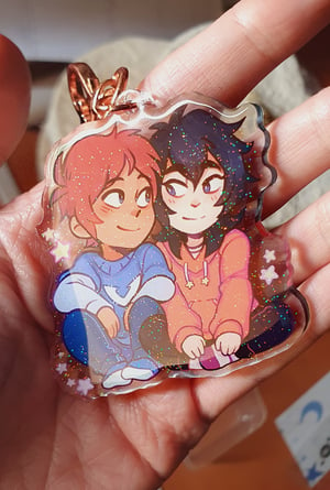 Image of [PREORDER] Red and Blue | Epoxy Charm