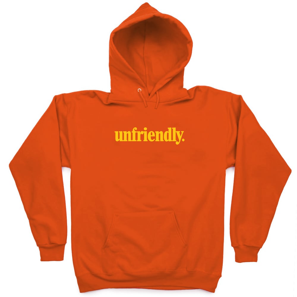 Image of Nu Unfriendly (Orange Pullover Hoodie)