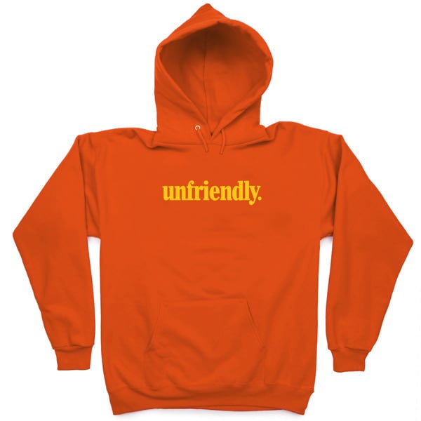 Image of Nu Unfriendly  (Orange Pullover Hoodie)