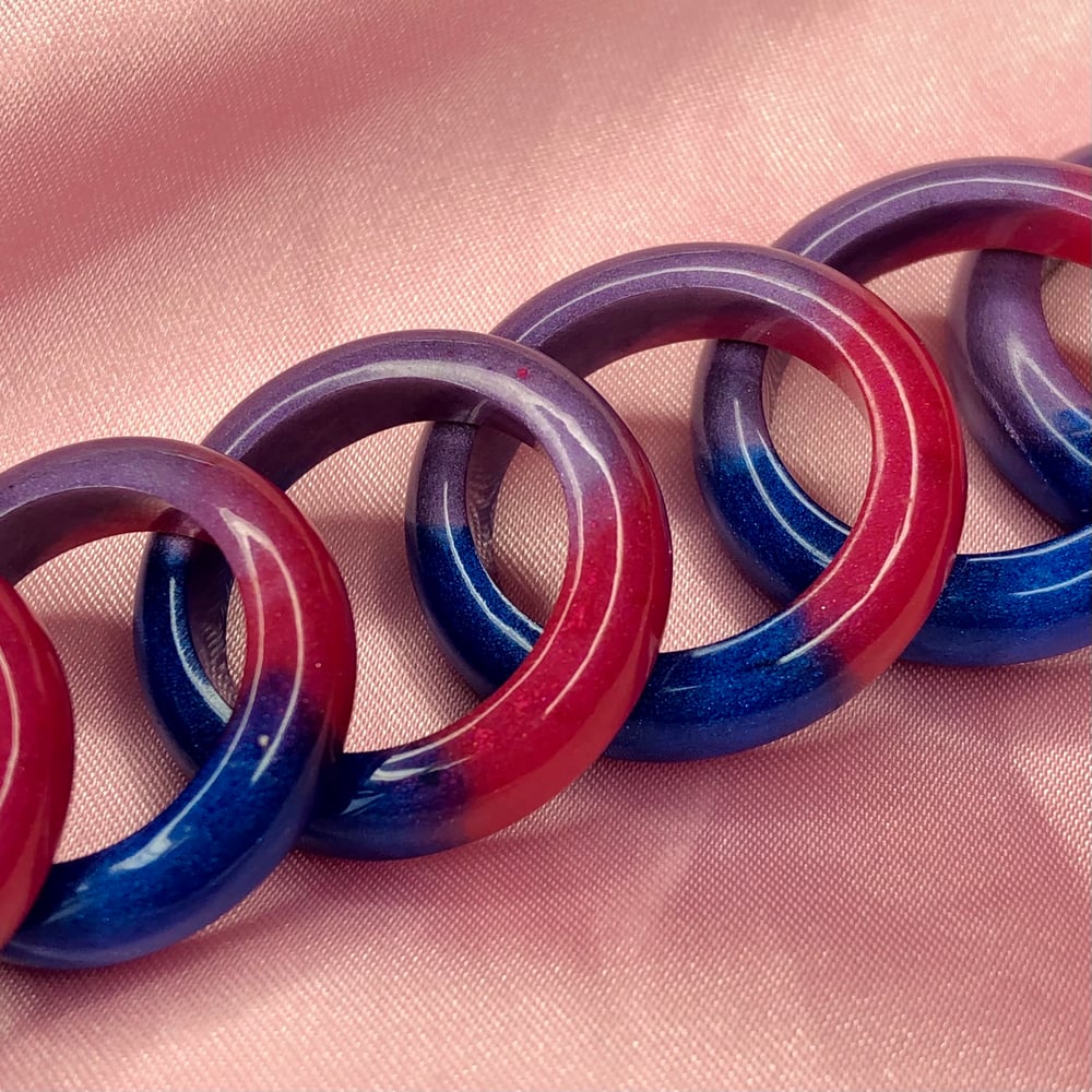 Image of Round Bisexual Pride Rings