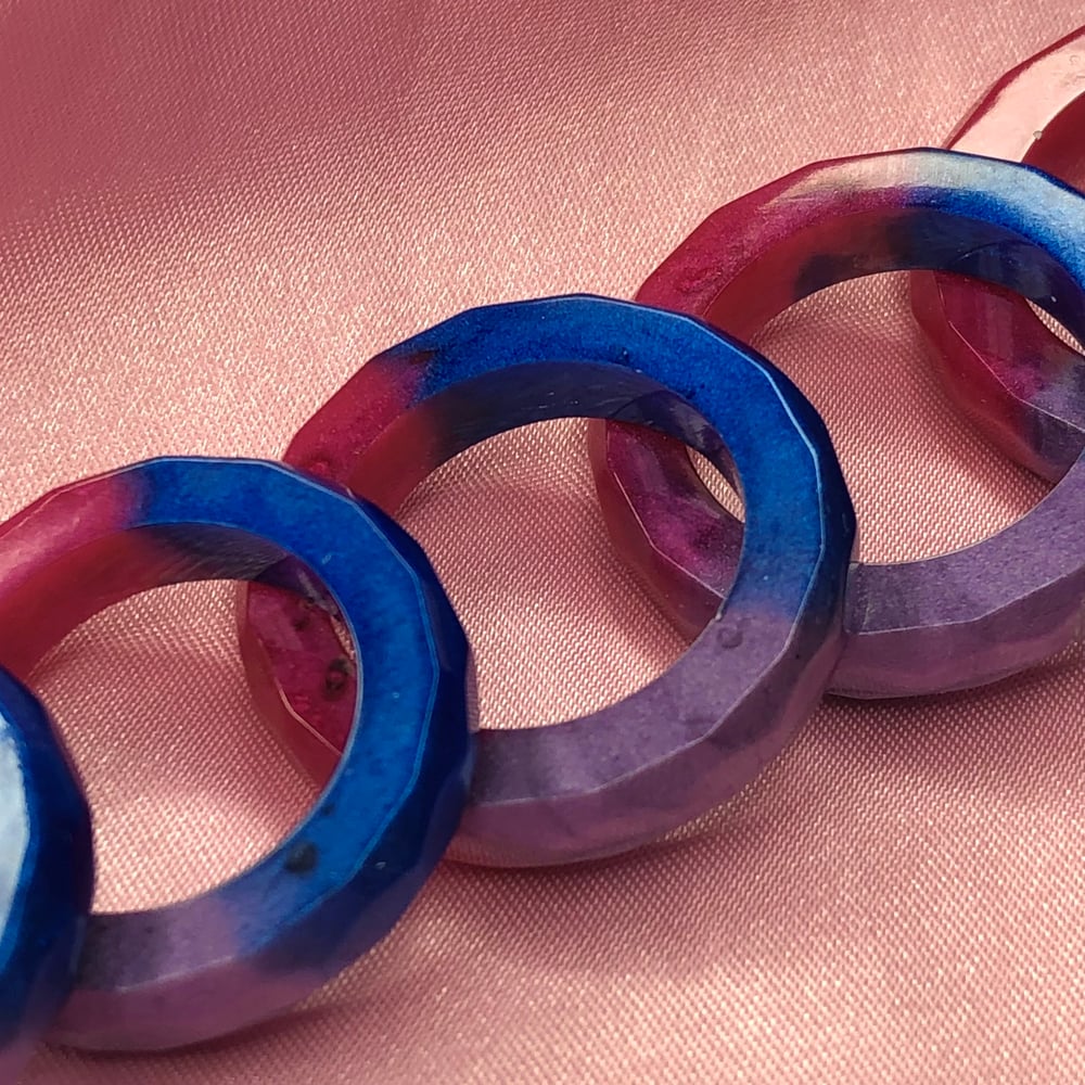 Image of Geometric Bisexual Pride Rings