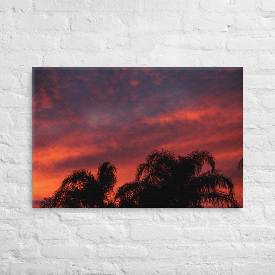 Image of Fiery Sunset Canvas Print