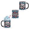 SKA AGAINST TRANSPHOBIA | Trans Flag Checkered Mugs