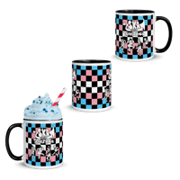 Image 3 of SKA AGAINST TRANSPHOBIA | Trans Flag Checkered Mugs