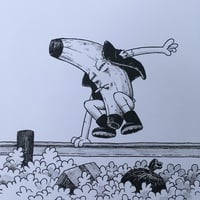 Image 1 of Bad Banana Fence Jump - print