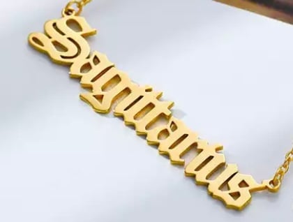 Image of Sagittarius horoscope name jewelry 
