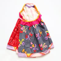 Image 4 of love gingham bandana 4/6 halter apron wrap dress sundress courtneycourtney vintage fabric