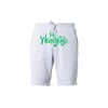 Wrongkind Shorts (White w/ Kelly Green)
