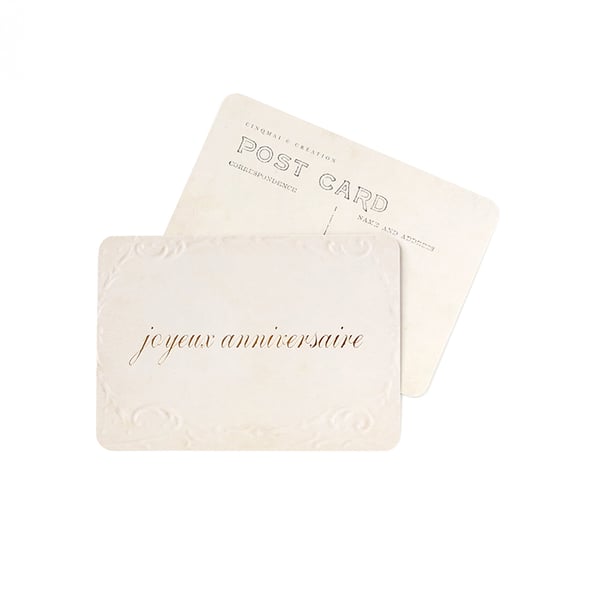 Image of Carte Postale JOYEUX ANNIVERSAIRE / DORÉ / OLD PAPER
