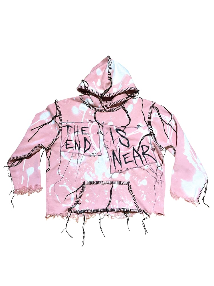 Image of THE END IS NEAR SUMMER DISTRESSED LOGO HOODIE