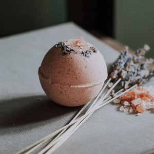 Image of Lavender + Grapefruit Bath Bomb (box of 4 in drop down menu)
