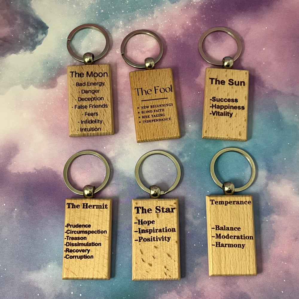 Image of Tarot Wood Keychain