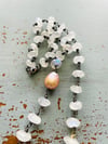 luxe baroque pearl and rainbow moonstone necklace