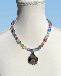 Image 1 of Rainbow Silver Clown Necklace