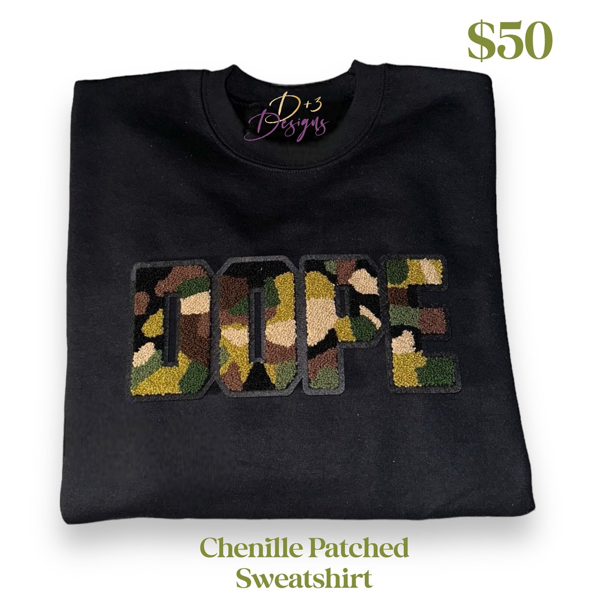 Image of DOPE chenille patched sweatshirt 