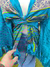 Image 5 of Amara Wrap dress - Turquoise yellow