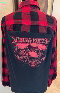 Vintage Red/Black Flannel Shirt Megadeth