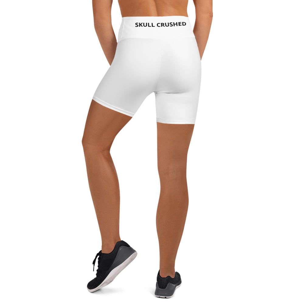 American Made Yoga Shorts: White – WORKMerch