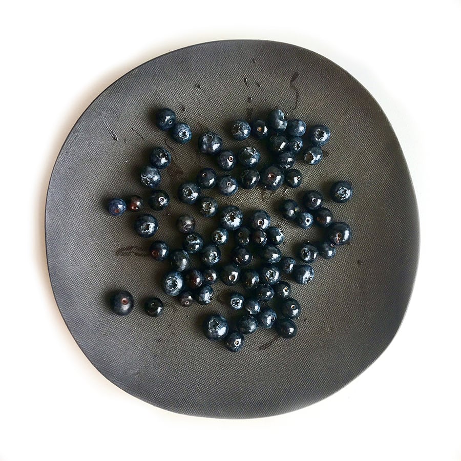 Image of Black Stoneware Plate.