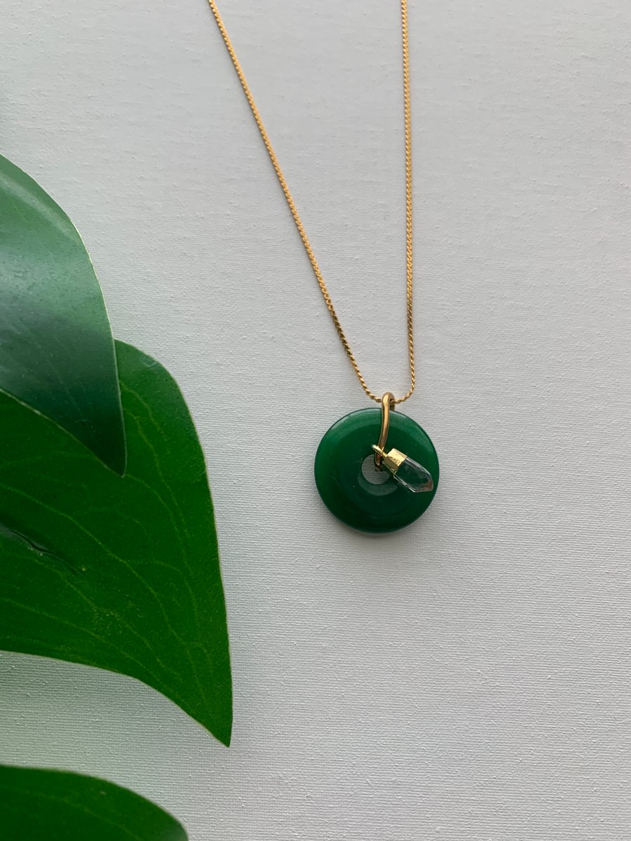 Image of CHLOIE • Jade Donut Necklace