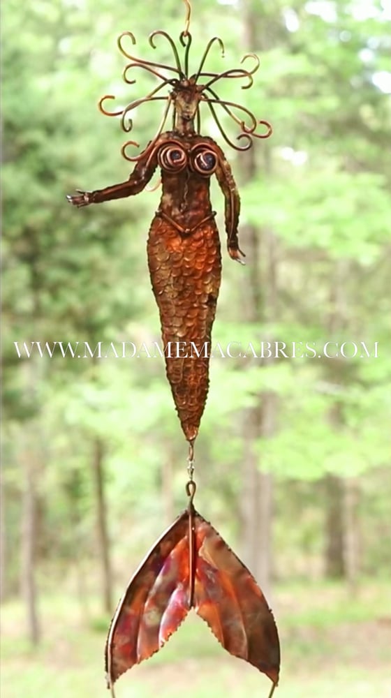 Image of Copper Mermaid - Wind Spinner 