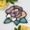 Pink Rose Suncatcher.