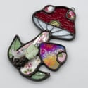 Red Vintage Mushroom Suncatcher 
