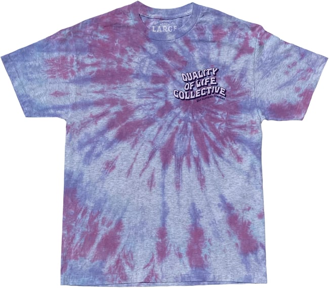 Collective Tee in Purple Tie Dye