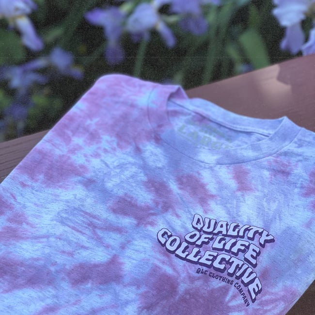 Collective Tee in Purple Tie Dye