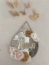 Miroir fleuri prénom 25cm