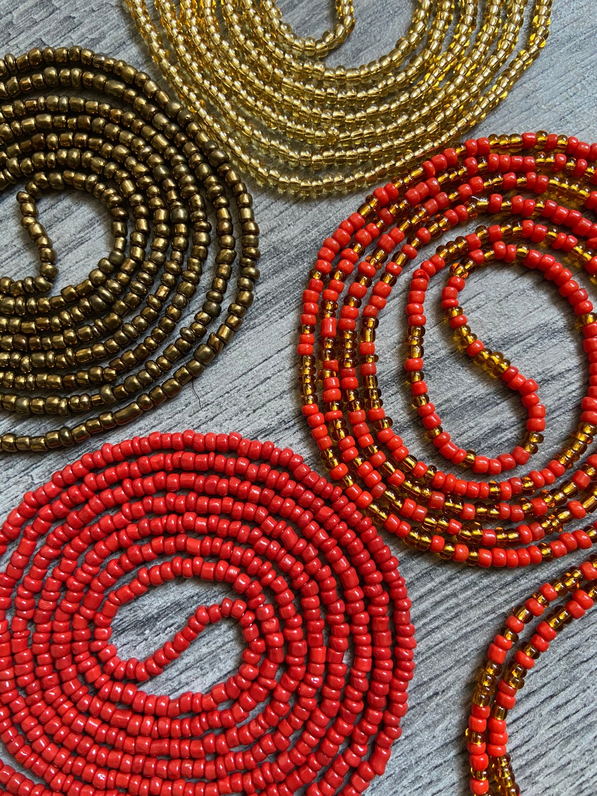 Image of Red Tie on Waistbeads Collection 