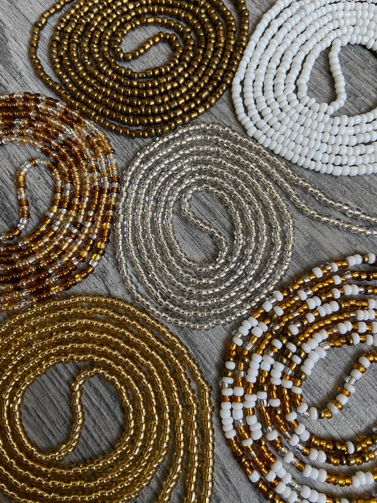 Image of White Tie on Waistbeads Collection 