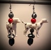 Dinosaur & Doggo custom earrings