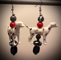 Image 1 of Dinosaur & Doggo custom earrings