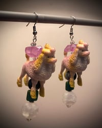 Image 3 of Dinosaur & Doggo custom earrings