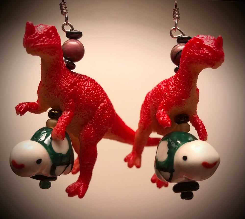 Dinooooooooosaur earrings