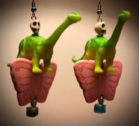 Image 4 of Dinosaur Earrings!  Yaaaaaaas!