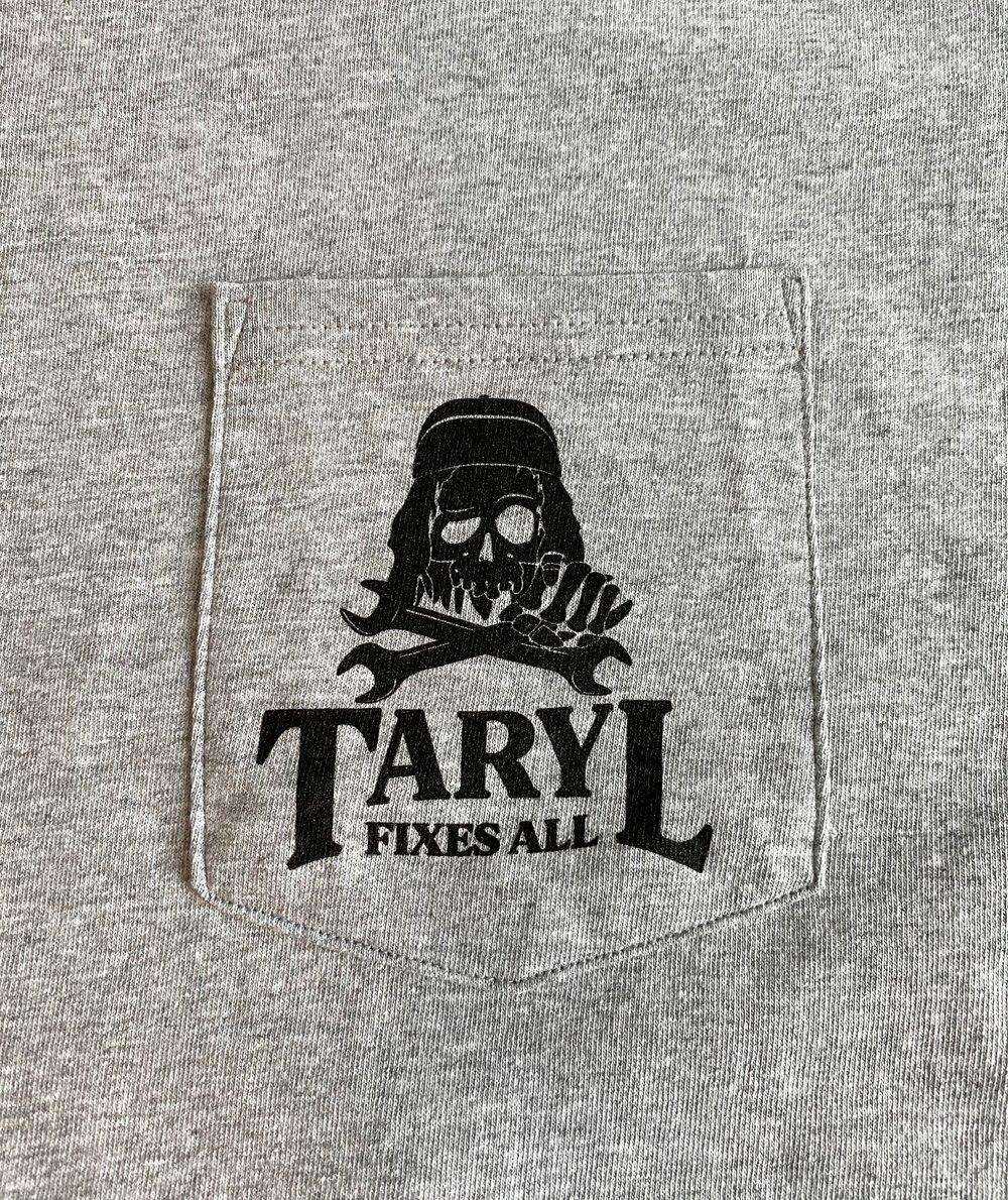 BACK IN STOCK!! Grey Taryl Skull Pocket Tees!! (Small - 5XL!)