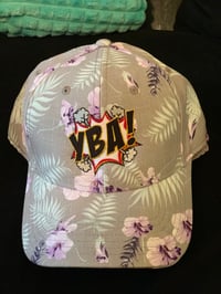 Purple floral "YBA" Strapback