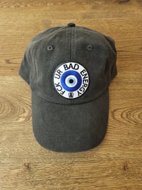 FCK UR BAD ENERGY dad hat (Faded Black)